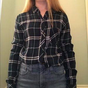 Rails forest green and white flannel